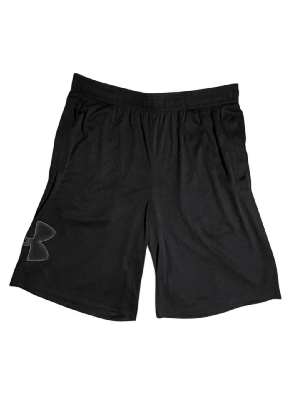 Under Armour Tech Graphic Shorts M Black 10in Loose Fit Gym Running Pockets NWT